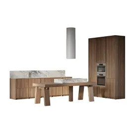 Straight kitchen with island